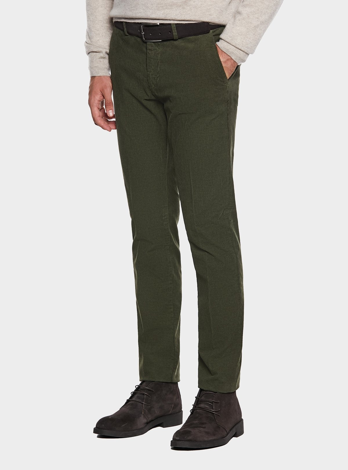 chinos in velluto a costa interrotta