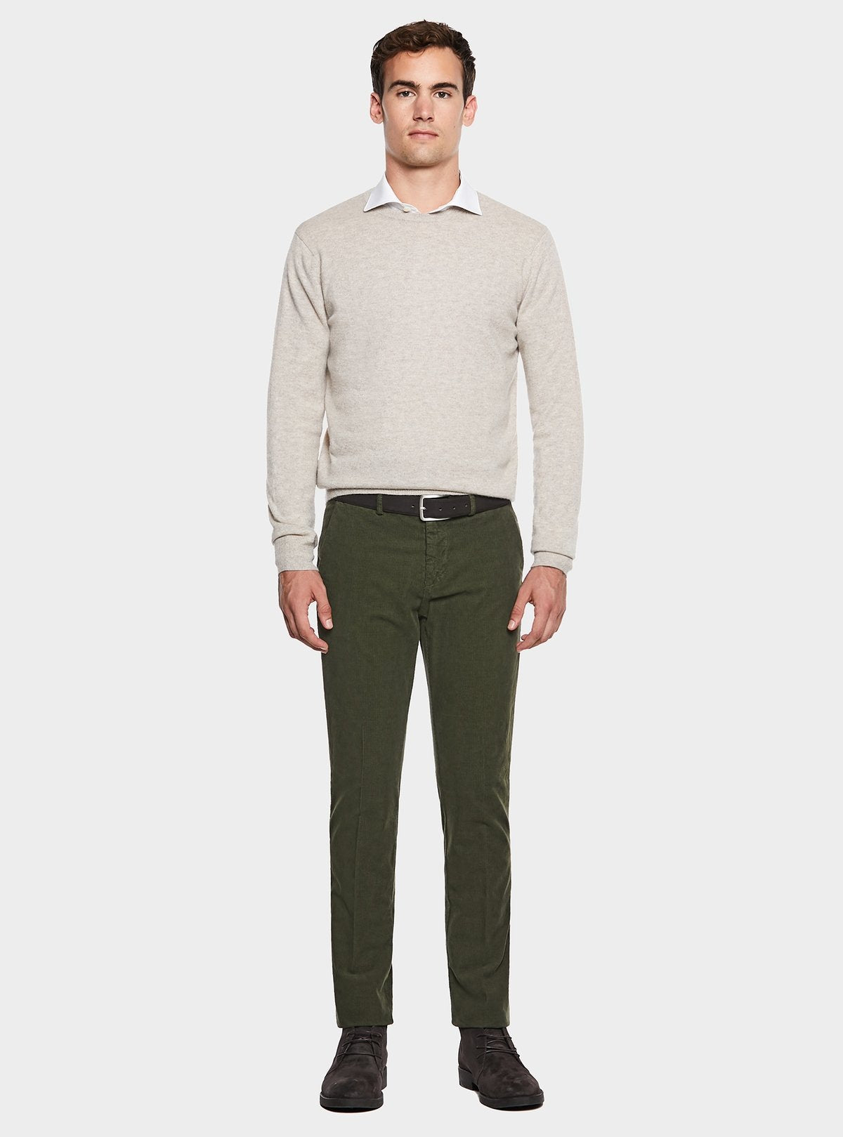 chinos in velluto a costa interrotta