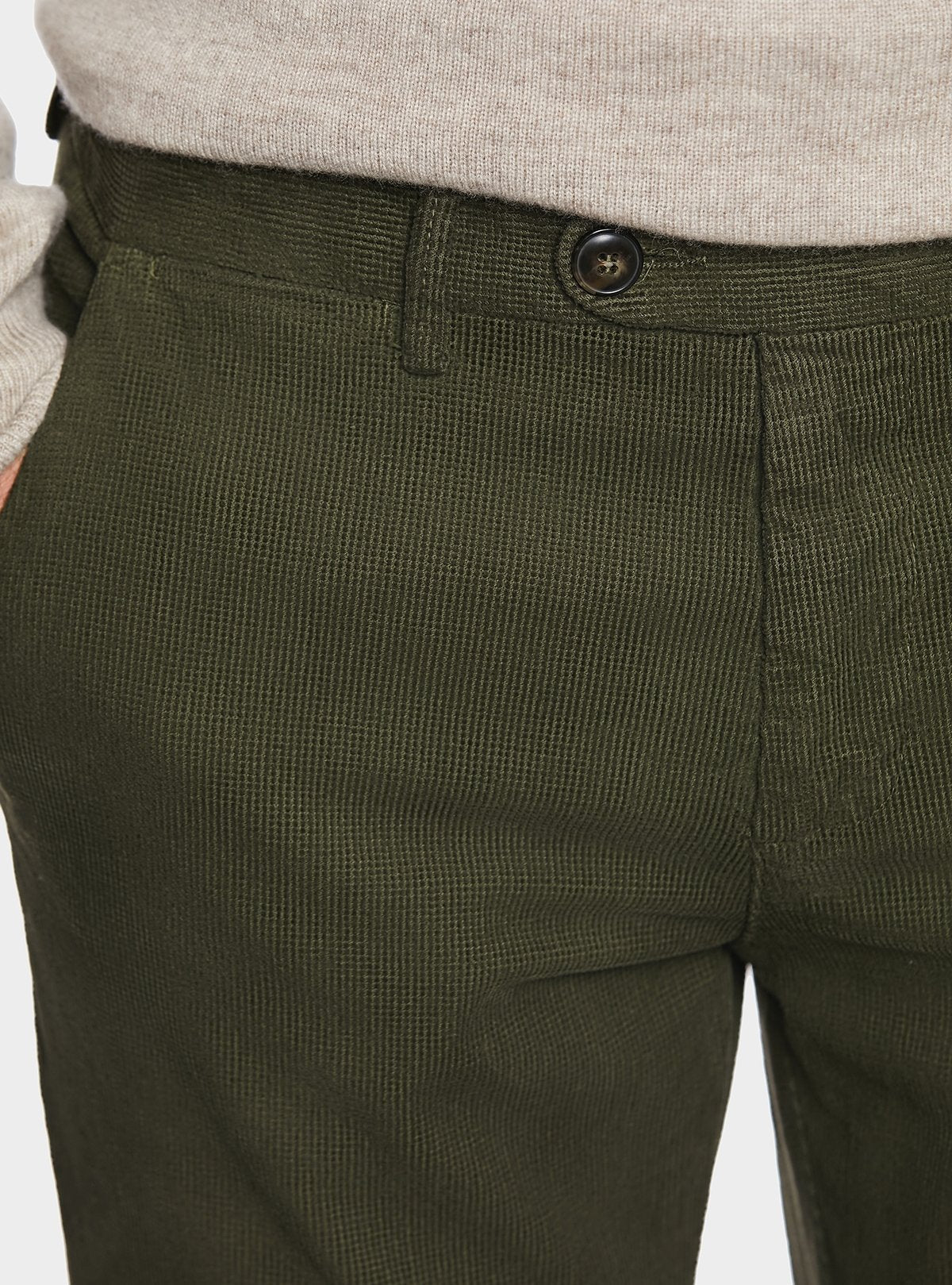 chinos in velluto a costa interrotta