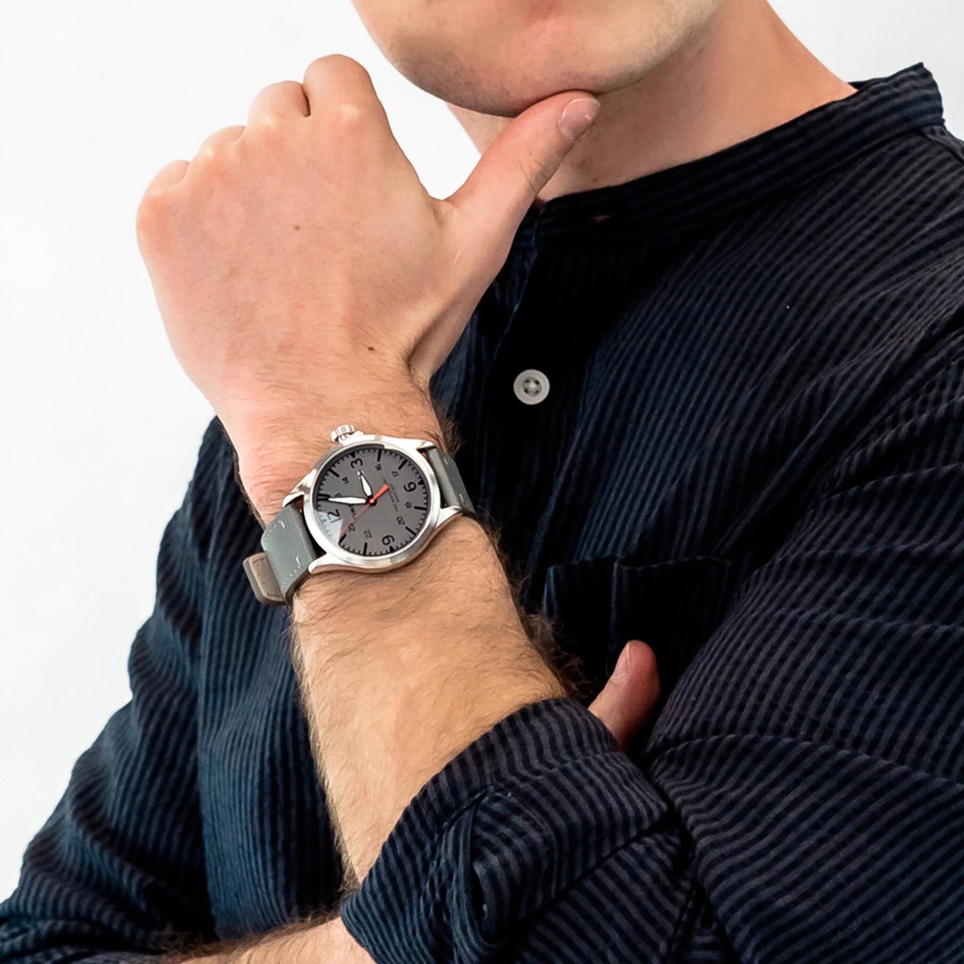 Timex Unisex Gray Leather Watch, Gray Dial | Tw2r71000-4