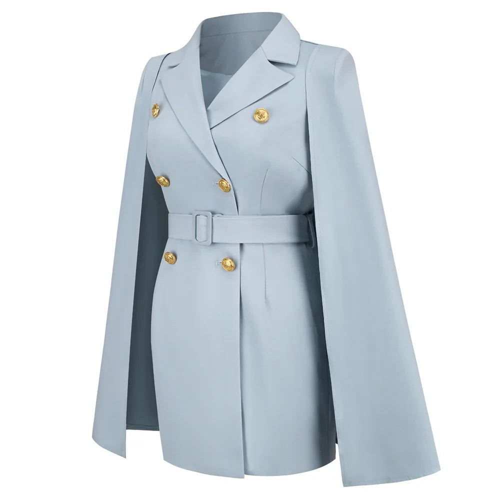 2022 Spring Autumn Women's Coat Casual Slim Cloak Suit Professional Suits Fashion Commuter Temperament Suit Dresses for Female