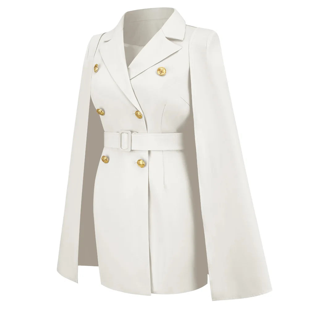 2022 Spring Autumn Women's Coat Casual Slim Cloak Suit Professional Suits Fashion Commuter Temperament Suit Dresses for Female