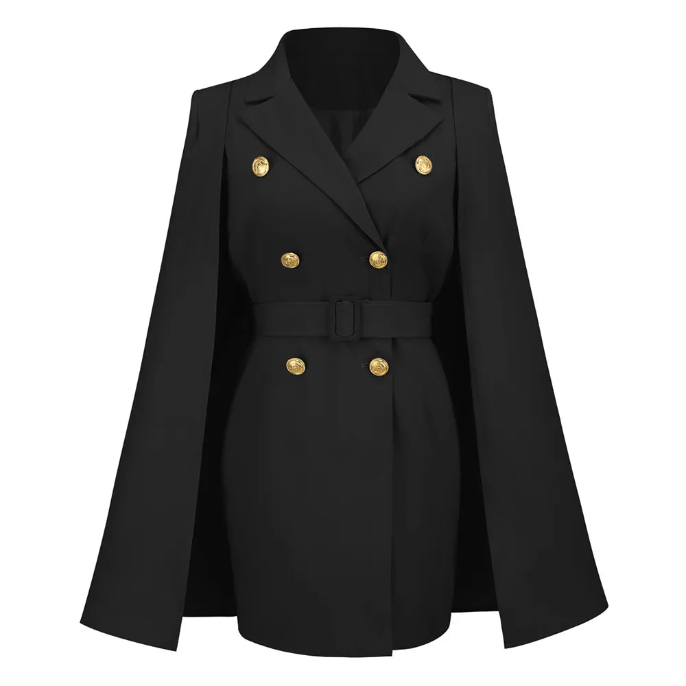 2022 Spring Autumn Women's Coat Casual Slim Cloak Suit Professional Suits Fashion Commuter Temperament Suit Dresses for Female