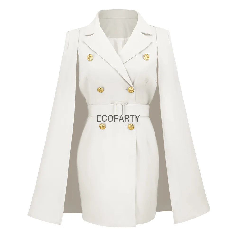 2022 Spring Autumn Women's Coat Casual Slim Cloak Suit Professional Suits Fashion Commuter Temperament Suit Dresses for Female