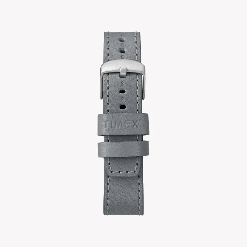 Timex Unisex Gray Leather Watch, Gray Dial | Tw2r71000-2