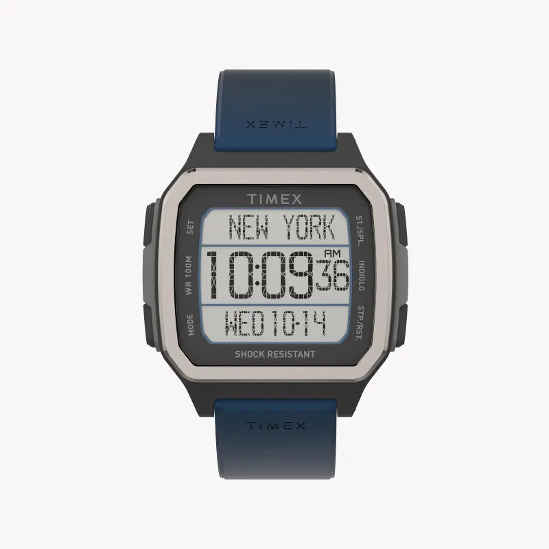 Timex Men's Blue Silicone Watch, Digital Dial | Tw5m28800-0