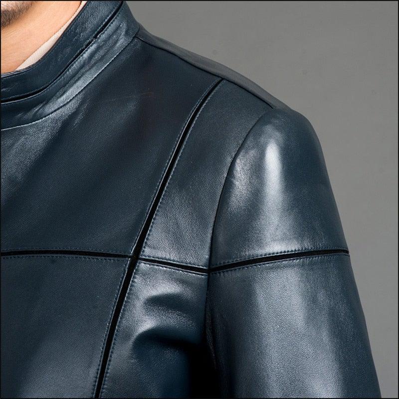 Tywin Mens Sheepskin Parka Leather Coat-4