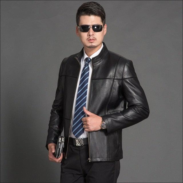 Tywin Mens Sheepskin Parka Leather Coat-5