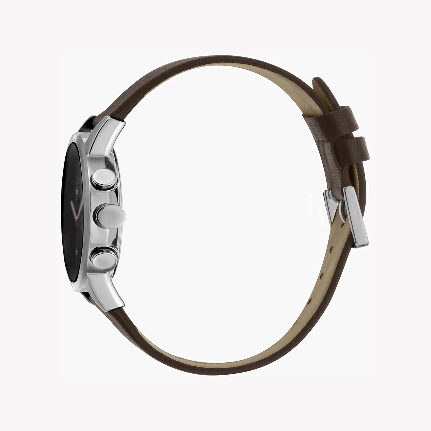 Esprit Men's Brown Leather Watch, Black Dial | Es1g013m0075-1